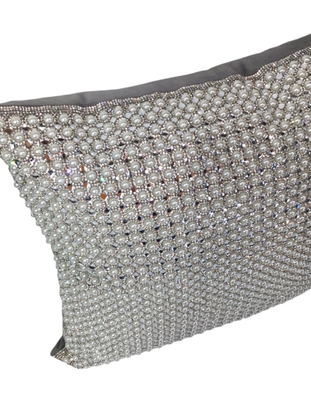 Sparkles Home Montaigne Pillow Pearls Rhinestone Jeweled Crystals Decorative